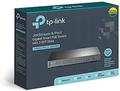 Šakotuvas TP-LINK | Jungiklis | TL-SG2210P | Tvarkomas žiniatinklis | Darbalaukis | SFP jungtys kiekis 2 | Maitinimas per Ethernet (PoE) jungtys kiekis 8 | Maitinimo tipas Išorinis | 36 mėn.