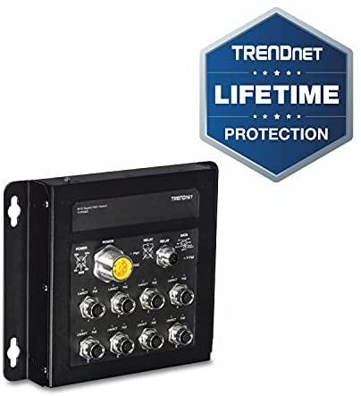 Šakotuvas Jungiklis TRENDnet TRENDnet jungiklis 8 prievadų Gbit Industrial PoE+ EN50155 M12