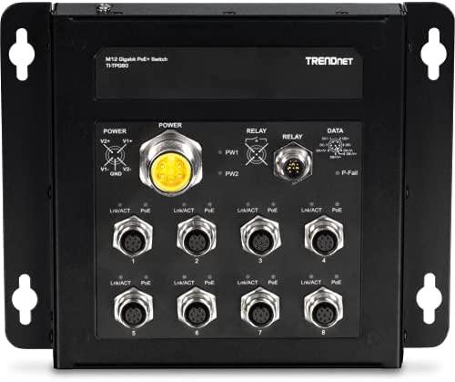 Šakotuvas Jungiklis TRENDnet TRENDnet jungiklis 8 prievadų Gbit Industrial PoE+ EN50155 M12