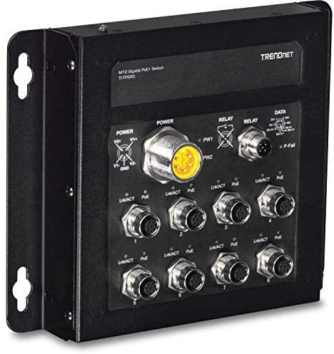 Šakotuvas Jungiklis TRENDnet TRENDnet jungiklis 8 prievadų Gbit Industrial PoE+ EN50155 M12