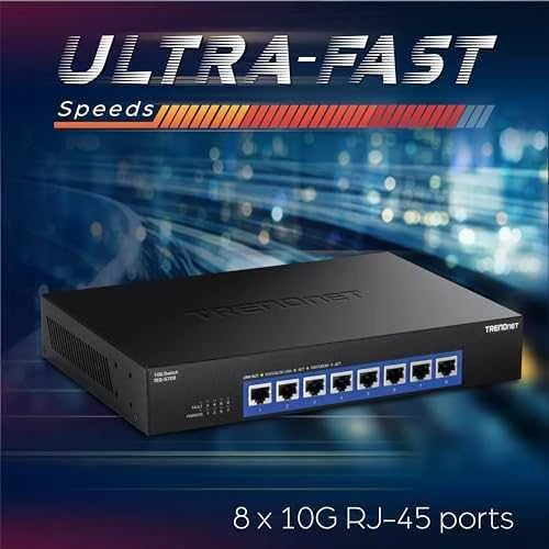 Šakotuvas Trendnet 8-PORT 10G SWITCH - PORTS/ 160 GBPS SWITCHING CAPACI