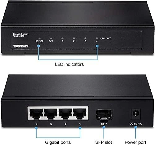 Šakotuvas Jungiklis TRENDnet TEG-S51SFP