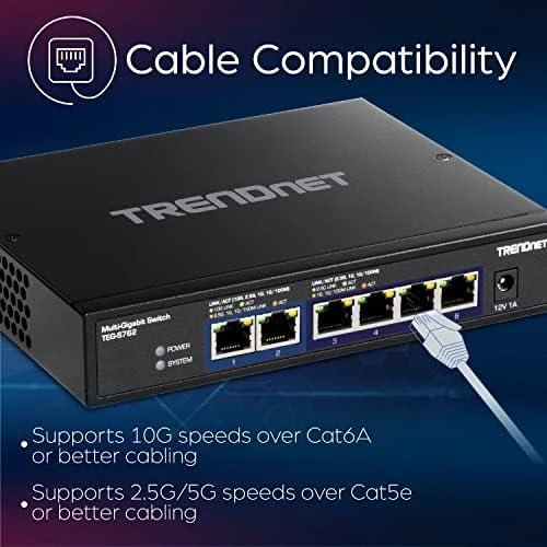 Šakotuvas Trendnet 6-PORT 10G SWITCH - .