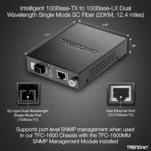 Šakotuvas TRENDnet konverteris 100Base-TX į FX SC TX1310 20KM