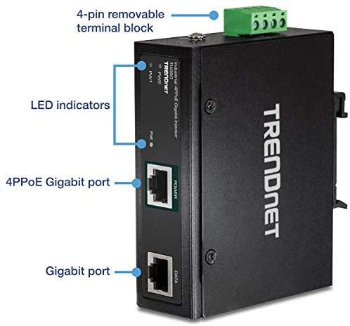 TRENDnet TI-IG90 PoE Gigabit Ethernet adapteris