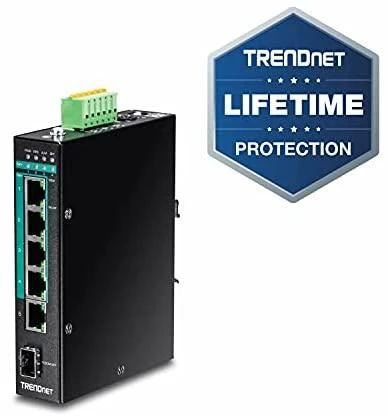 Šakotuvas Carruzzo Trendnet TI-PG541i Valdomas L2+ Gigabit Ethernet (10/100/1000) Maitinimas per Eternetą (PoE) Juoda