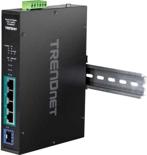 Šakotuvas TRENDnet TI-PGM541 5-port Industrial Gigabit PoE+ Juodas Switch