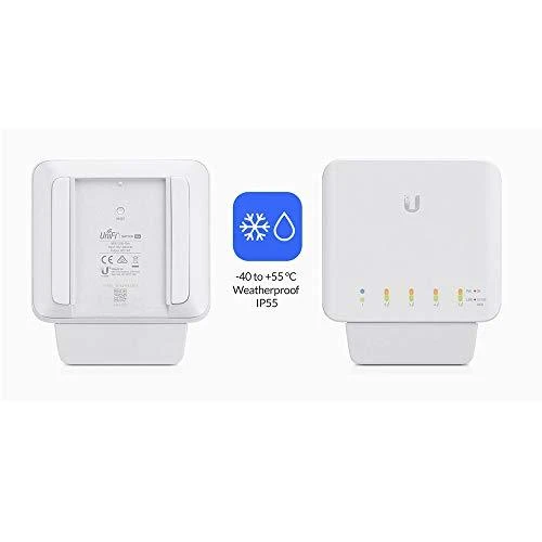 Maršrutizatorius „Ubiquiti USW-Flex“ vidinis/lauko 5 prievadų „Poe“ gigabito komutatorius su 802.3bt įvesties maitinimo palaikymu | „Ubiquiti“