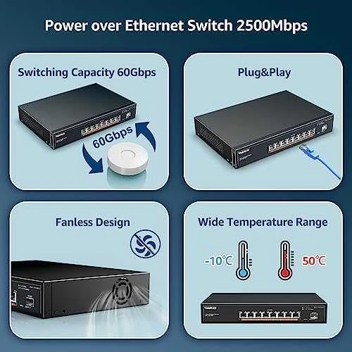 Šakotuvas TP-LINK | 10 prievadų Gigabit Easy Smart Switch su 8 prievadų PoE+ | TL-SG1210MPE | Tvarkomas žiniatinklis | Darbalaukis | Maitinimo tipas Išorinis | 60 mėn.