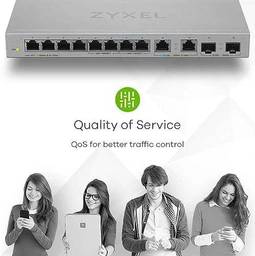 Šakotuvas Tinklo Komutatorius - Zyxel XGS1010-12 Ne-valdomas Gigabit Ethernet (10/100/1000) Pilka
