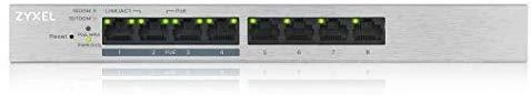 Šakotuvas „Zyxel 8 Port Gigabit PoE+“ žiniatinkliu valdomas jungiklis, 4x PoE, 60 vatų