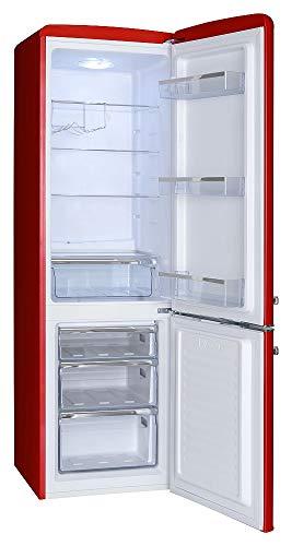 Šaldytuvas Amica Retro FK2965.3RAA (550mm x 1810mm x 615 mm, 181 l, Class A++, red color)