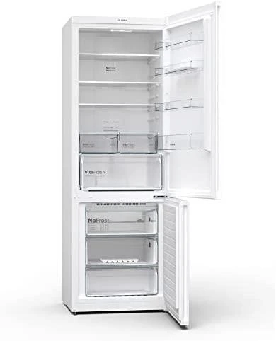 Bosch ‎KGN49XWEA KGN49XWEA Serija 4, Laisvai statomas šaldytuvas-šaldiklis su šaldiklio skyriumi apačioje, 203 x 70 cm, Baltas, Total No Frost