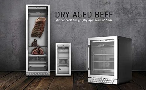 Šaldytuvas Caso | Sauso brandinimo spinta su kompresorine technologija | DryAged Master 380 Pro | Energijos vartojimo efektyvumo klasė netaikoma | Maisto brandinimo spinta su kompresorine technologija | Laisvai pastatoma | Butelių talpa netaikoma | Aušinimo tipas: Kompresorinė technologija | Nerūdijantis plienas