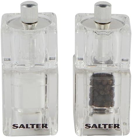 Macina Sale E Pepe Mini Salter - Manuale, Macinatura Regolabile, Per Camper, Caravan E Cucine Piccole - Design Compatto E Pratico