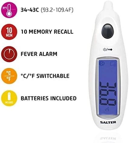 Salter TE-150-EU Jumbo Ekranas Ear Thermometer