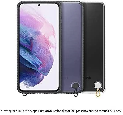 Dėklas GG996CBE skaidrus apsauginis dangtelis, skirtas Samsung Galaxy S21 Plus Juodas (Juodas)