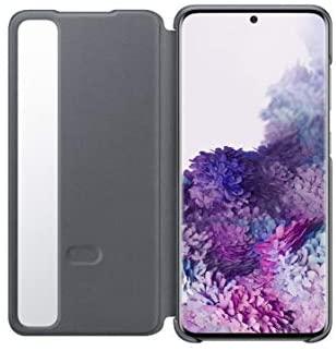 Samsung Galaxy S20 Clear View Atverčiamas Dėklas Pilkas