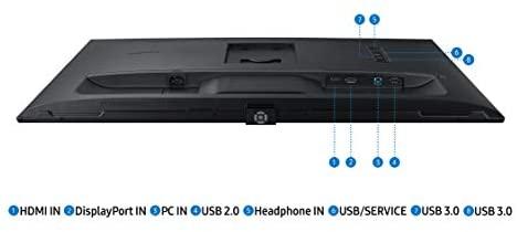 Monitorius SAMSUNG S32A600U 32inch Bezelless 16:9 2560x1440 VA 4ms HDR10 HAS/Swivel/Pivot/Tilt 130mm HDMI/DP/USB-C 90W LAN USB3-HUB VESA 100