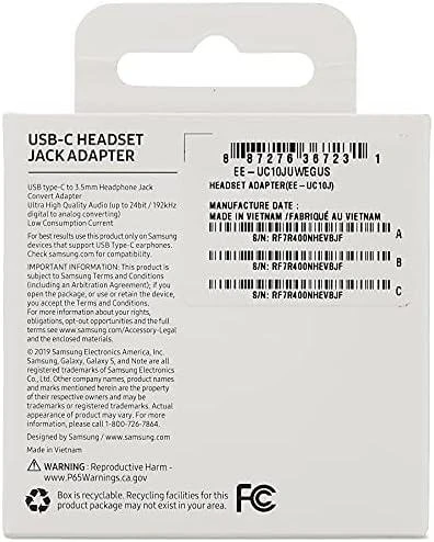 Adapteris - SAMSUNG USB-C Ausinių Jack Adapteris Moteriškas į Vyrą Balta