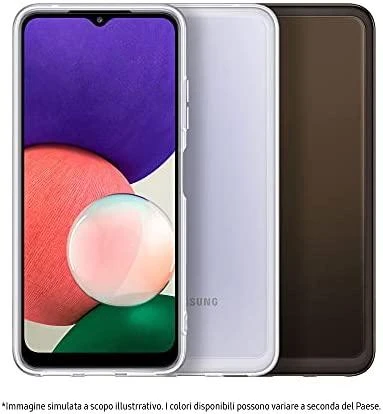Dėklas QA226TBE minkštas skaidrus dangtelis, skirtas Samsung Galaxy A22 5G (Juodas)