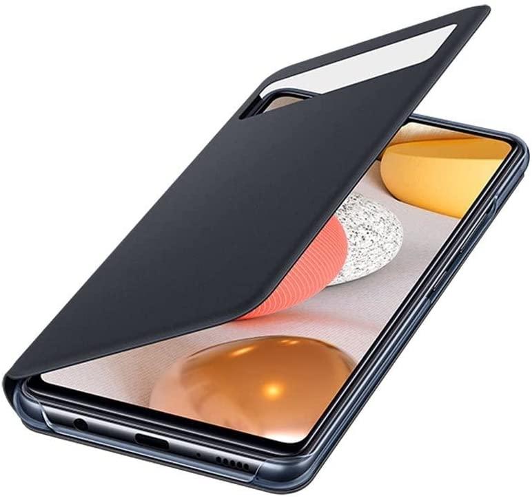 Dėklas EA426PBE Smart S View dangtelis, skirtas Samsung Galaxy A42 (5G) (Juodas)