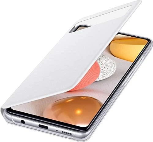 Dėklas EA426PWE Smart S View dangtelis, skirtas Samsung Galaxy A42 (5G) (Baltas)