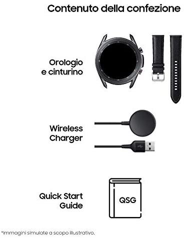 Išmanusis laikrodis Samsung Galaxy Watch 3 (41mm), Sidabrinės spalvos korpusas su juodos spalvos dirželiu