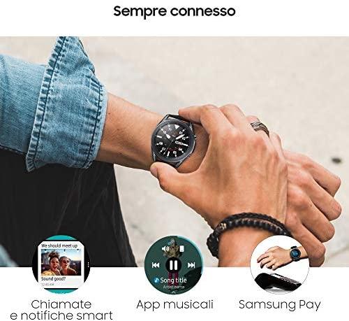 Išmanusis laikrodis Samsung Galaxy Watch 3 (41mm), Sidabrinės spalvos korpusas su juodos spalvos dirželiu