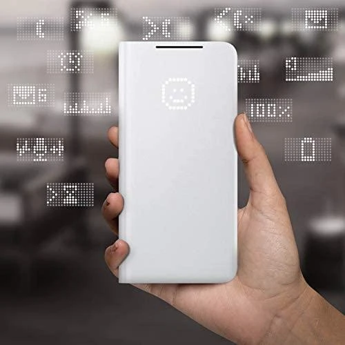 Dėklas NG996PJE Smart LED vaizdo dangtelis, skirtas Samsung Galaxy S21 Plus šviesiai pilkas (šviesiai pilkas)