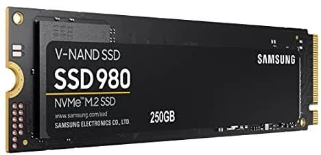 Kietasis diskas SSD Samsung 980/250 GB/SSD form factor M.2 2280/SSD sąsaja M.2 NVME/Rašymo greitis 1300 MB/s/Skaitymo greitis 2900 MB/s/MZ-V8V250BW