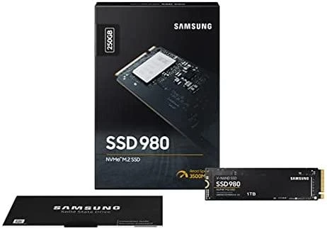 Kietasis diskas SSD Samsung 980/250 GB/SSD form factor M.2 2280/SSD sąsaja M.2 NVME/Rašymo greitis 1300 MB/s/Skaitymo greitis 2900 MB/s/MZ-V8V250BW