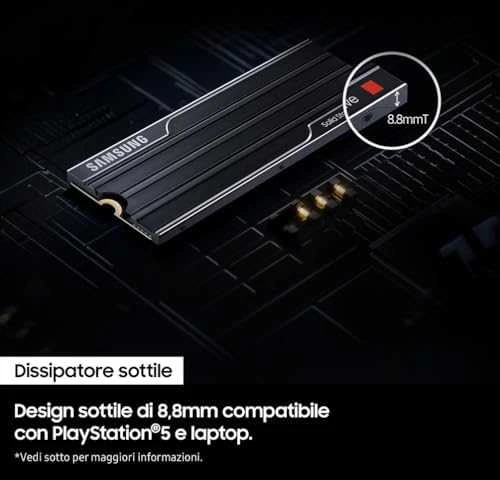 Samsung 9100 PRO With Heatsink | 1000 GB | SSD form factor M.2 2280 | Solid-state drive sąsaja PCIe 5.0 NVMe | Skaitymo greitis 14800 MB/s | Rašymo greitis 13400 MB/s