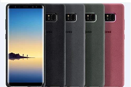 Dėklas Samsung Galaxy Note 8 nugarėlė Alcantara Tamsiai Pilka