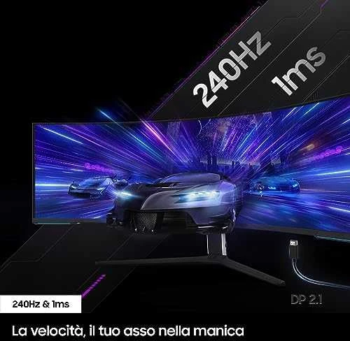 Monitorius Samsung | Odyssey Neo G9 G95NC curved screen | LS57CG952NUXEN | 57 " | VA | Double UHD | 32:9 | 240 Hz | 1 ms | 2160 pikselių | 350 cd/m² | HDMI jungtys quantity 3 | Baltas | Garantija 24 mėn.