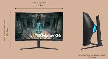 Monitorius Samsung LS32BG650EUXEN / 32" / VA / QHD / 2560 x 1440 / 16:9 / 1 ms / 350 cd/m² / 240 Hz
