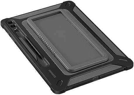 EF-RX810CBE Samsung Protective su stoveliu Galaxy Tab S9+ dėklas planšetiniam kompiuteriui juodos spalvos