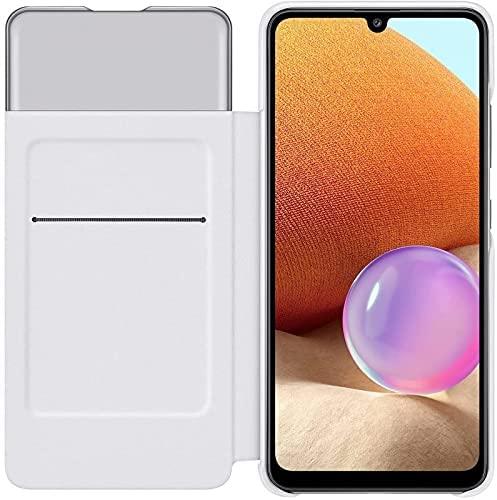 Samsung Galaxy A32 5G S View piniginės dėklas Baltas
