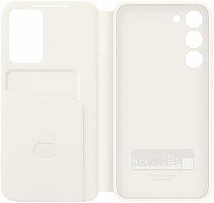Dėklas Samsung Galaxy S23+ Smart View Wallet Case Kremas