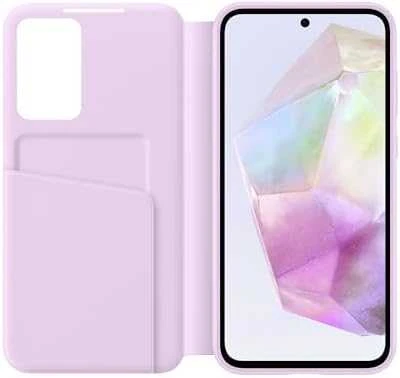 ZA356CVEGWW Smart View piniginės dėklas, skirtas Samsung Galaxy A35 Lavender (Lavender)