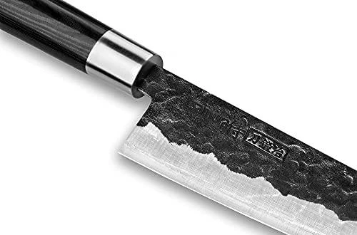 Samura BLACKSMITH universalus virtuvinis peilis Santoku 7,2"/182mm iš AUS 10 Kaltas plienas 58 HRC