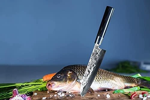 Samura BLACKSMITH universalus virtuvinis peilis Santoku 7,2"/182mm iš AUS 10 Kaltas plienas 58 HRC
