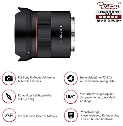 Objektyvas Samyang AF 18mm f/2.8 Sony FE