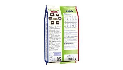 Bosch Petfood bosch Dog Adult SENSITIVE ėriena & RICE – pašaras šunims su ėriena ir ryžiais, kurių jautri virškinimo sistema 15kg