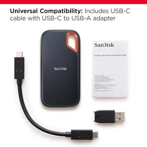 Išorinis kietasis diskas SanDisk Extreme Portable 500 GB, SDSSDE61-500G-G25, Juodas