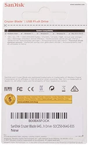 USB laikmena Sandisk Cruzer Blade 64 GB