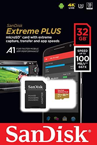 Atminties kortelė SanDisk Micro SDHC 100MB A1 32GB Extreme Plus SDSQXBG-032G-GN6MA