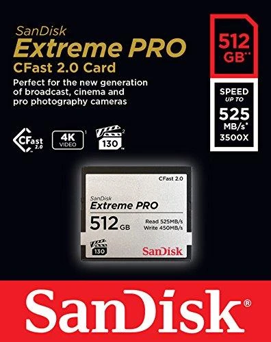 Atminties kortelė SanDisk CFAST 2.0 VPG130 512GB Extreme Pro SDCFSP-512G-G46D