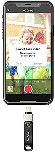 „SANDISK iXpand Flash Drive Go 128GB“ – USB 3.0 + „Lightning“ – skirti „iPhone“ ir „iPad“