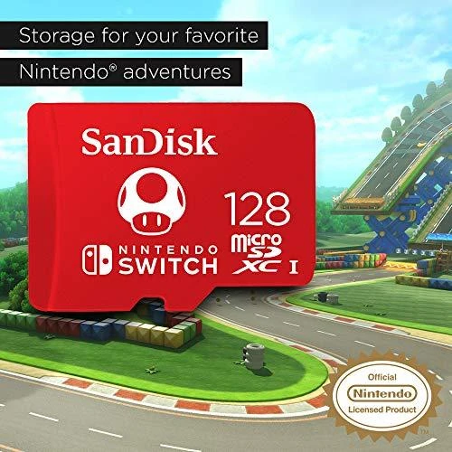 SanDisk Atminties kortelė Nintendo Switch™ konsolėms, microSDXC 128GB 100/90 MB/s (SDSQXAO-128G-GN3ZN)